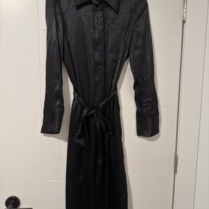 Zara Black Shirt Dress 100% Viscose Size M